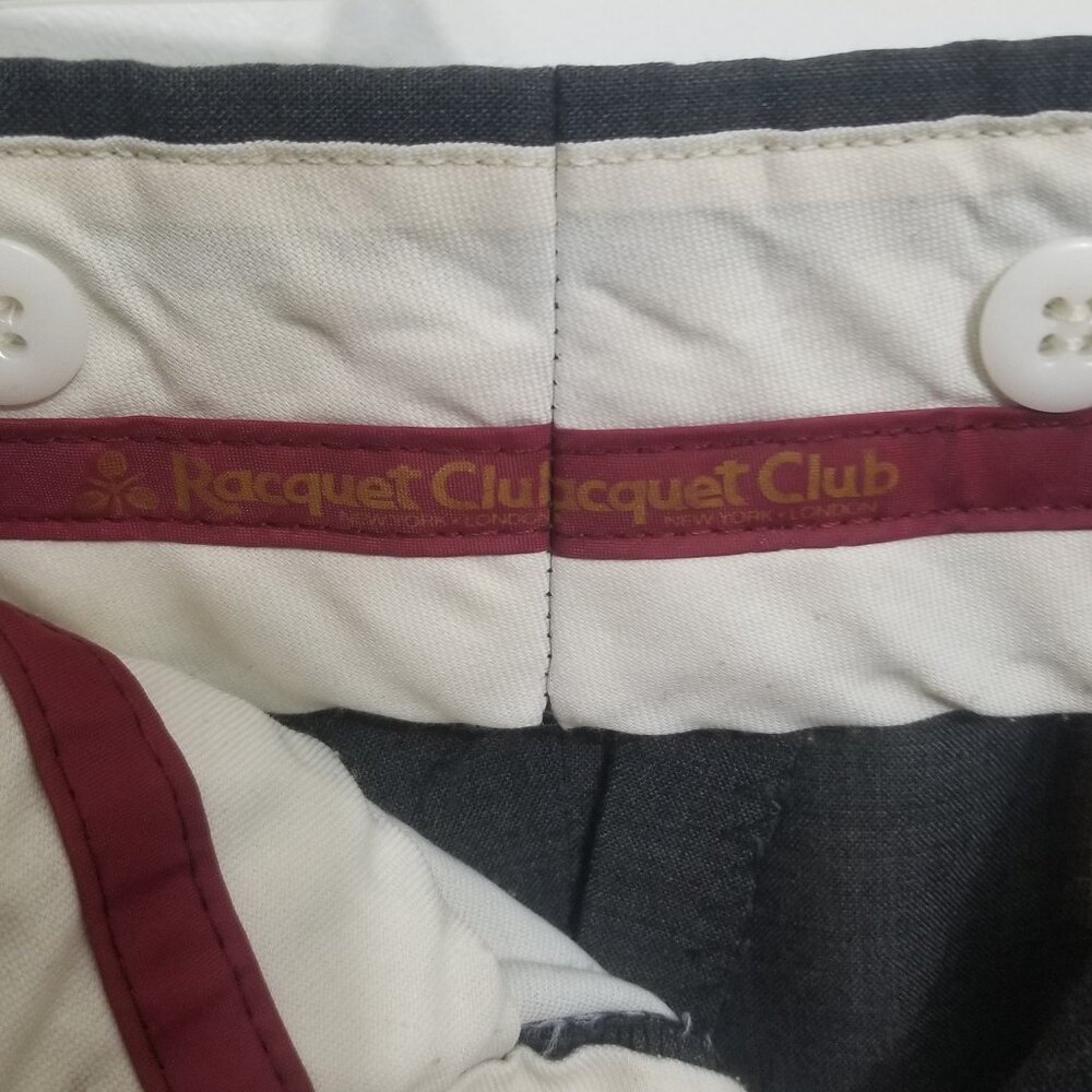 luxurious gray Racquet Club men's dress pants - Picture 6 of 9